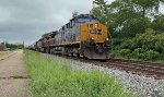 CSX 7035 leads the empties back west.